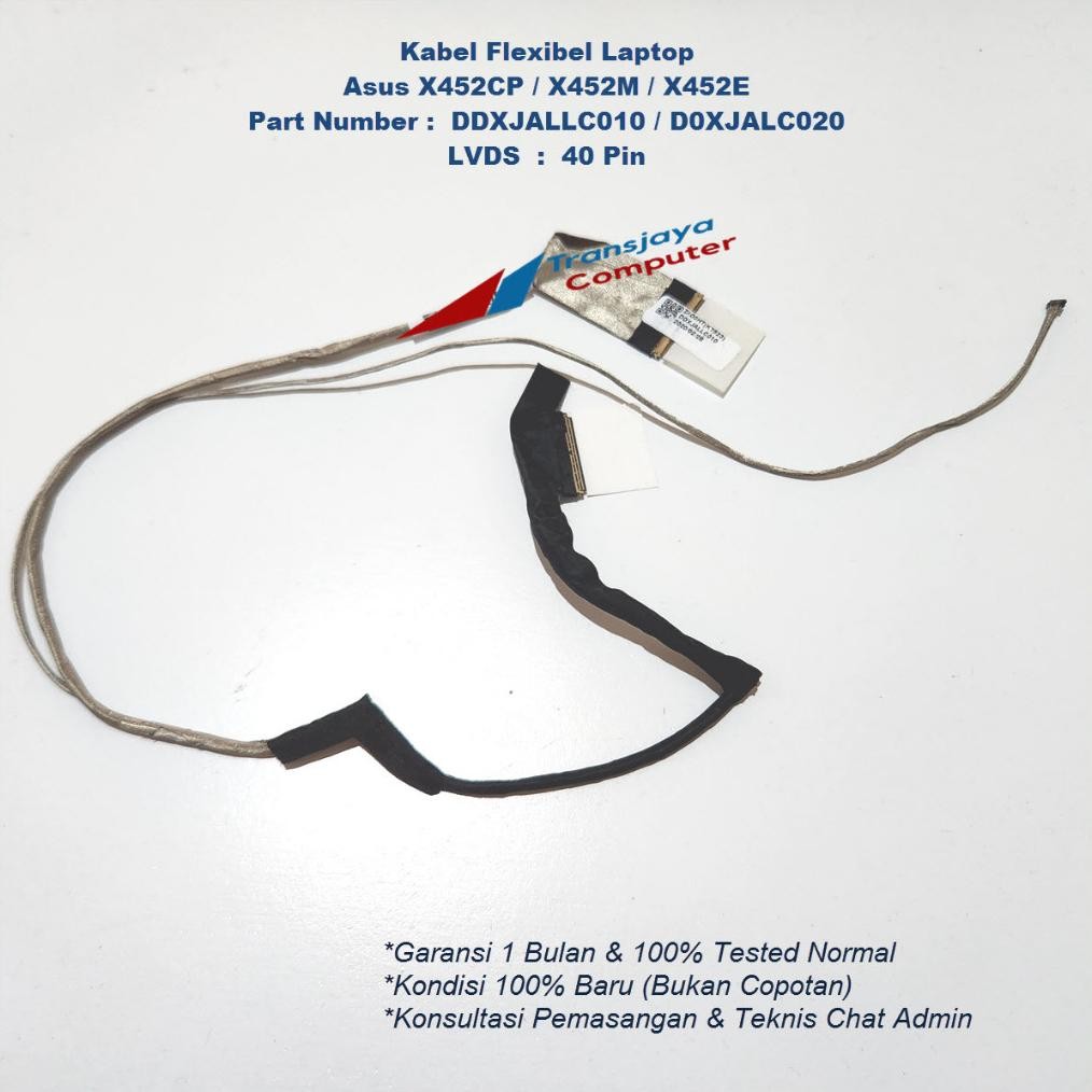 Kabel Flexible Fleksibel Asus X452 X452Cp X452M X452E X452Ea 40Pin