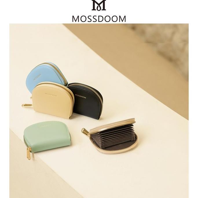 MOSSDOOM Dompet Kartu Elfrea Card Holder Setengah Bulat Wallet Zip Wanita
