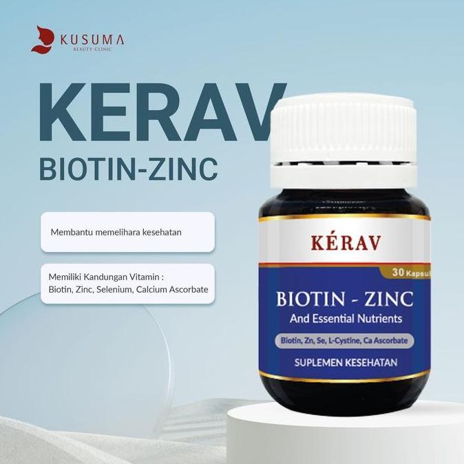 Terlaris Kusuma Beauty  - Kerav Biotin Zinc - Suplemen Vitamin Rambut & Kecantikan Ready Stok