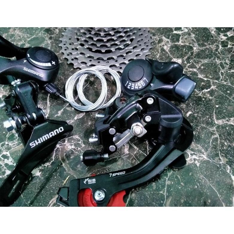VD08 Groupset Shimano 7 Speed Tourney TX35 TY300 3 X 7 Speed MTB Roadbike Sepeda Lipat Minion Minive