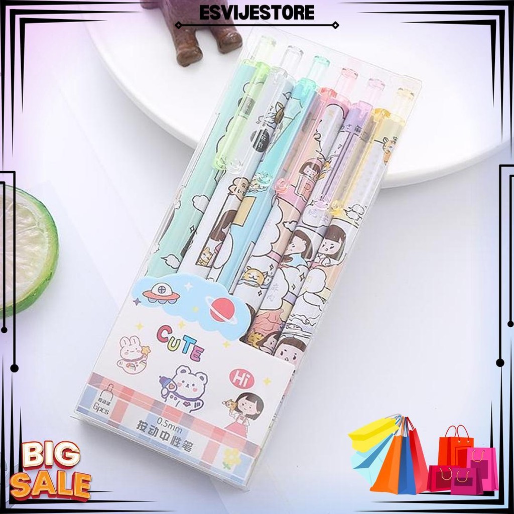 

Murmure.Id | 6Pcs Pulpen Gel Mekanik 0.5Mm / Ballpoint Mekanik Pulpen Set Isi 6 Pcs D Promo 4.4
