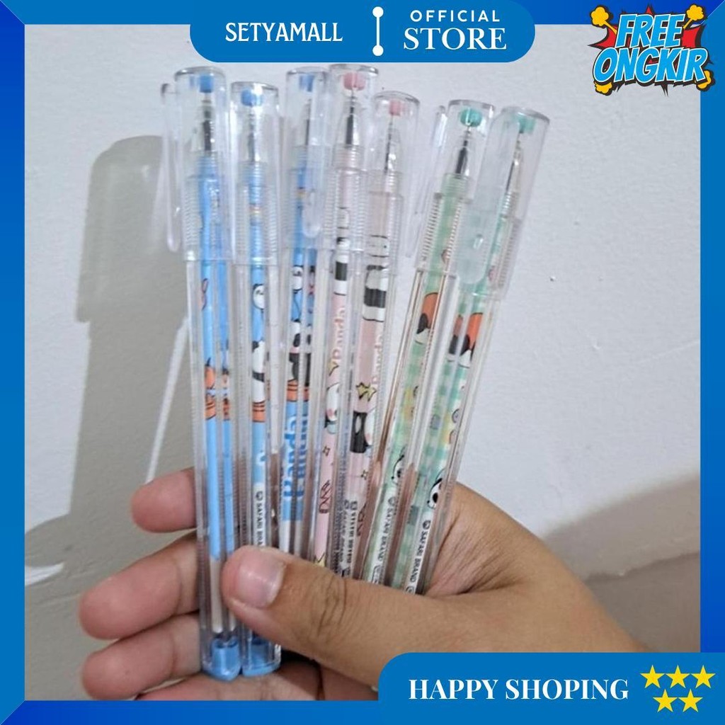 

(Pen Segitiga-Lusin) Pulpen Bulpen Bolpoin Pena Gel Pen Segitiga Lucu Murah Karakter Animasi Motif Space Man Astronot Bear Beruang Panda Pinguin Fancy D Termurah