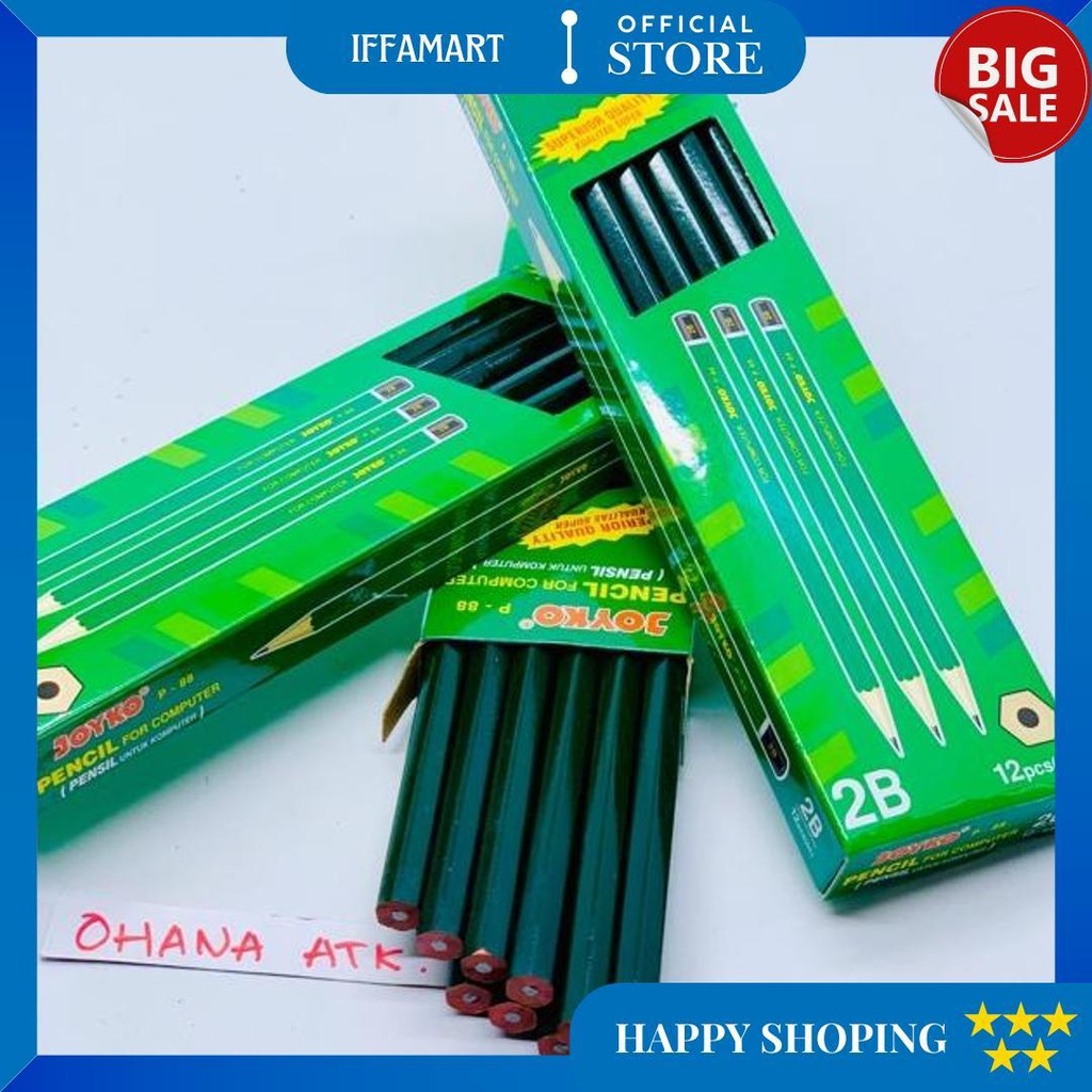 

[ Lusin ] Joyko P-88 Pensil Kayu Joyko 2B D Promo 4.4