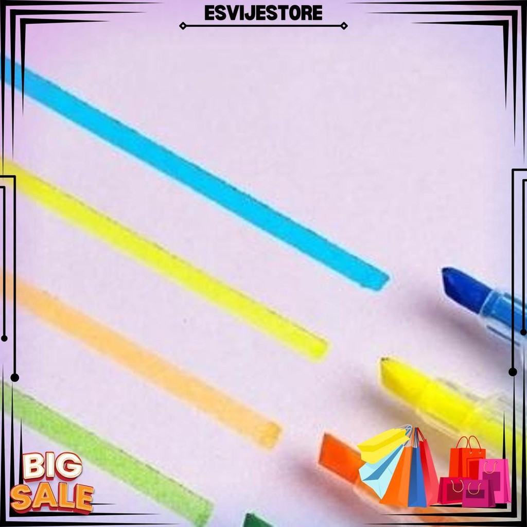 

Highlighter 2 Sisi 6 Warna/Stabilo 6 Pcs/ D Gratis Ongkir