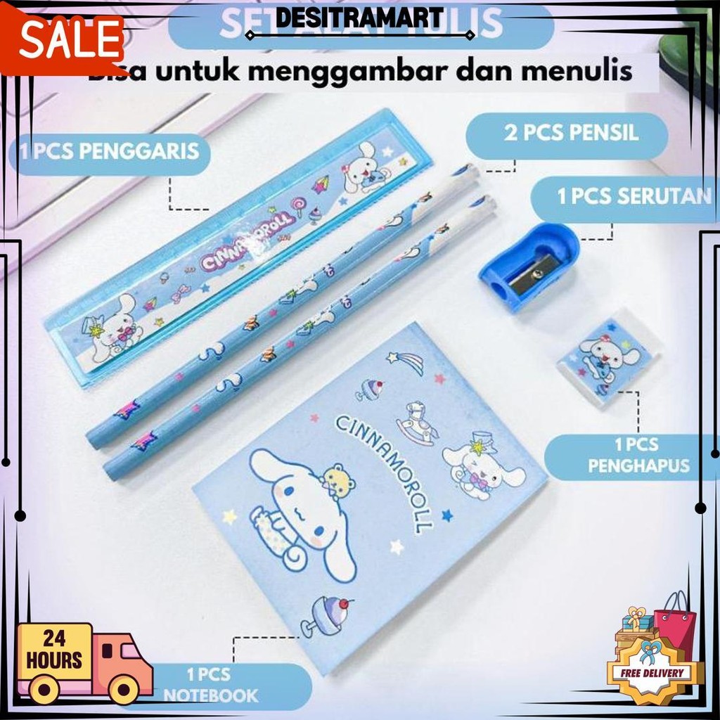 

Pensil Anak Set 7 In 1 Stationery Untuk Hadiah Anak Sekolah Sanrio D Cod