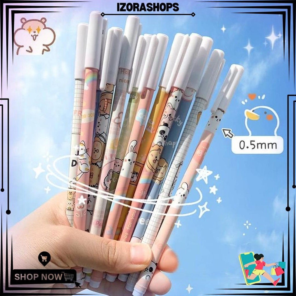 

( Ji ) 1 Lusin Pulpen Gel Motif Lucu Bisa Hapus / Pulpen Bisa Dihapus Non Box Tinta D Promo 4.4