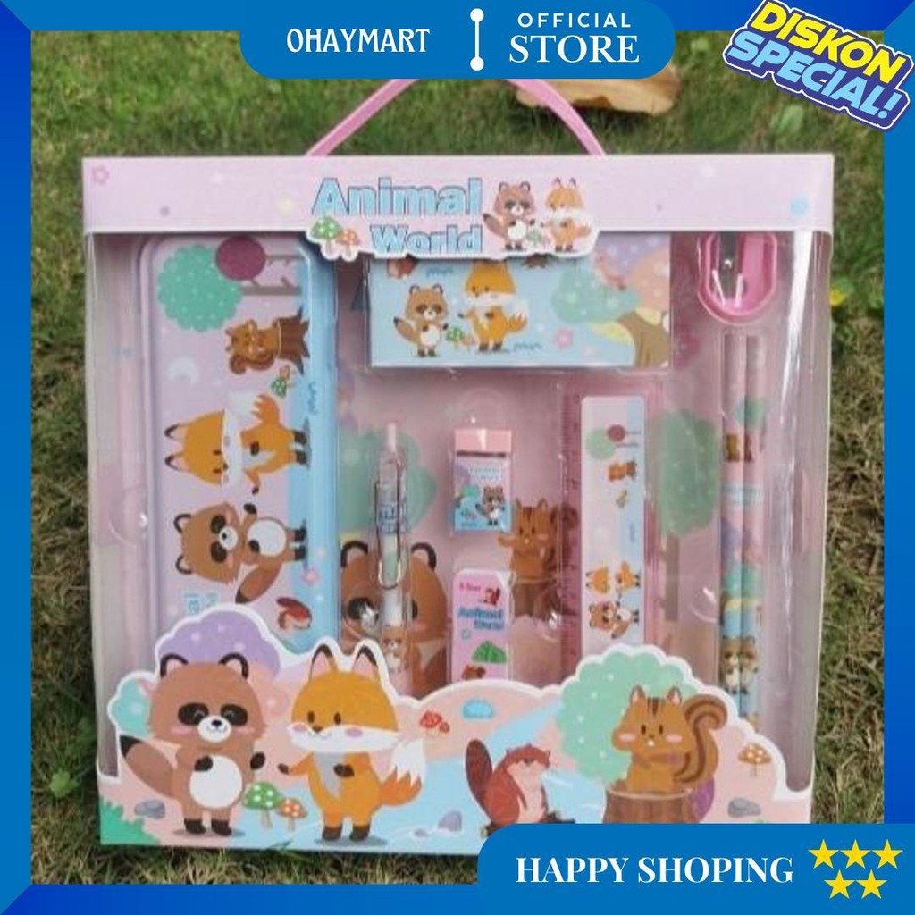 

Sh17 - Paket Alat Tulis Set 9 In 1 / Stationary Set Alat Tulis Sekolah Isi 9 Pcs / Perlengkapan Sekolah Lengkap Anak Sd / Paket Alat Tulis Motif D Sale