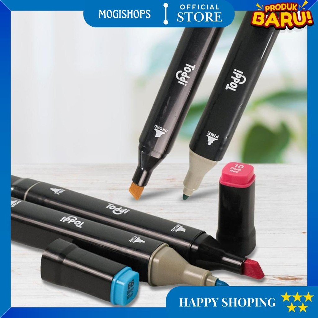 

Toddi Spidol Warna Warni 1 Set Sketch Marker 2 Tip Touch Marker 12/24/30/36/40 48/60/80 Warna Lengkap Touch D Termurah