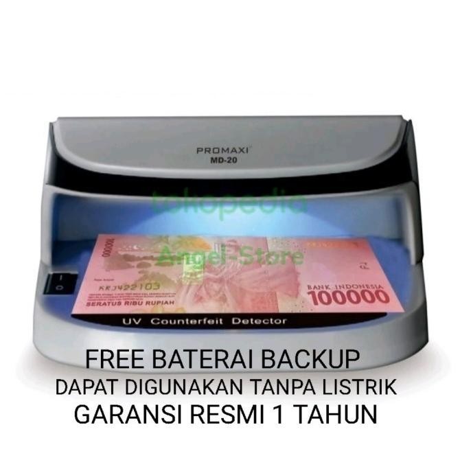

Terlaris Alat Deteksi TESTER Uang PROMAXI MD 20 - Money Detector Lampu UV MD20 SALE