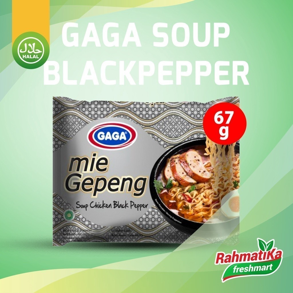 

GAGA Mie Gepeng Soup Chicken Black Pepper (1 Pcs)