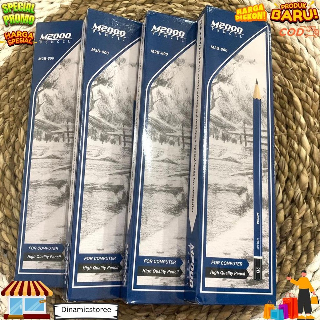 

12Pcs Pensil M2000 Hijau 2 B Harga1 Lusin D Promo Puncak
