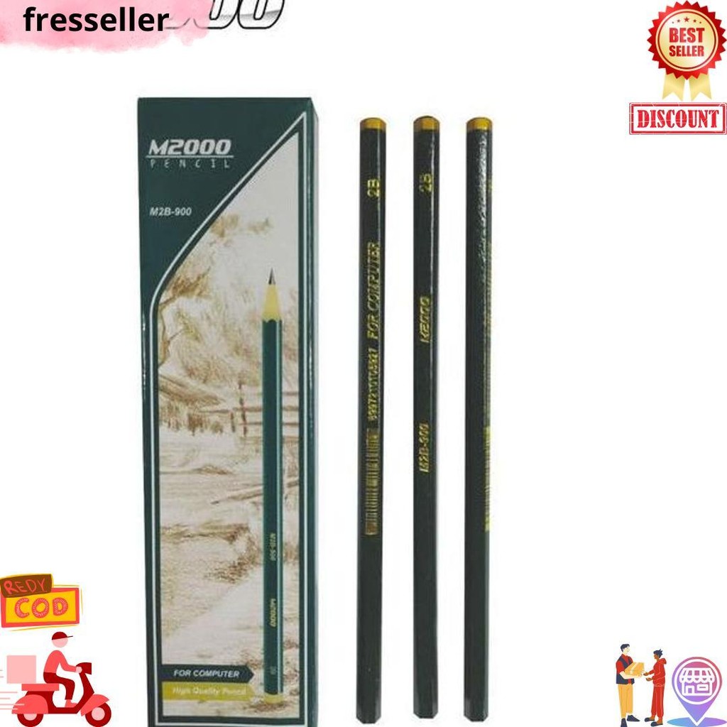 

12 Pcs / 1 Lusin Pensil 2B M2000 Type M2B-900 D Termurah