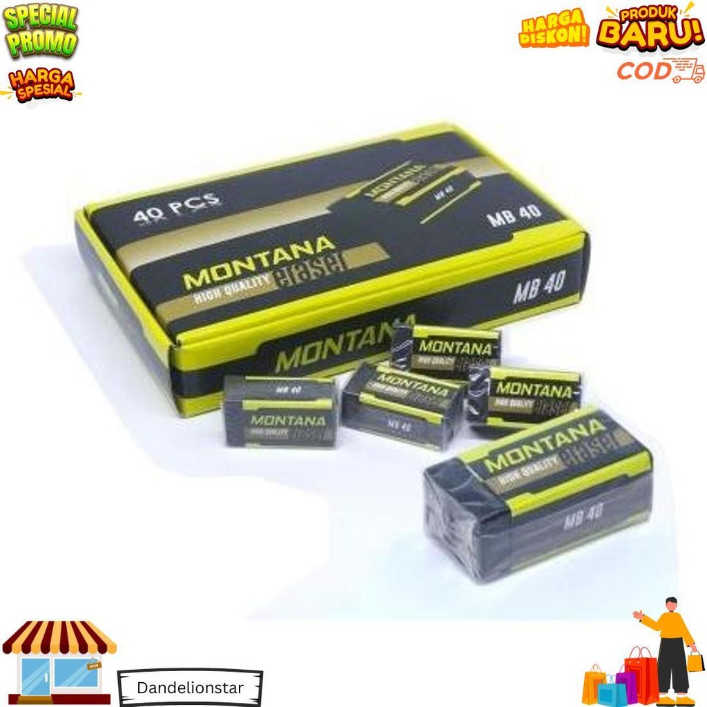 

20 Pcs Penghapus Hitam Montana D Gratis Ongkir