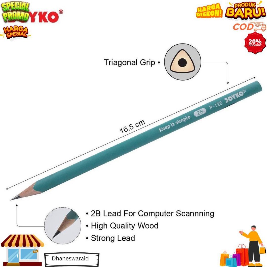 

Pensil 2B Joyko P-125 (12Pcs) D Promo 4.4