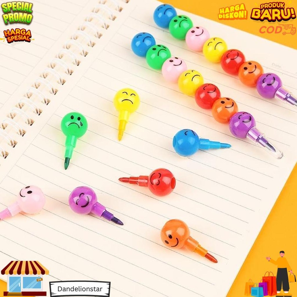 

7Pcs Pensil Warna Rainbow 1 Set Isi 7 Warna / Krayon Warna-Warni Disusun Emoticon Pelangi D Promo 4.4