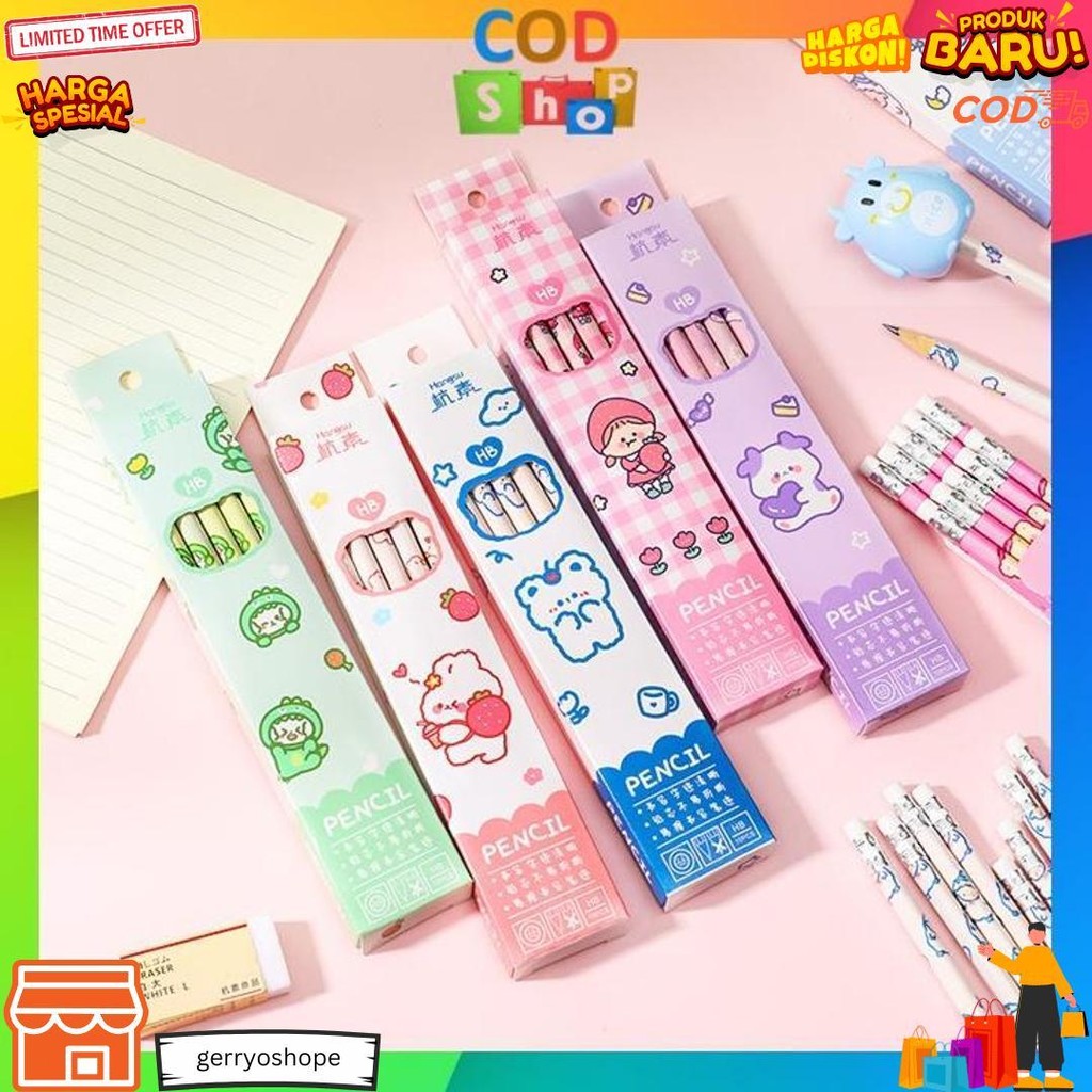 

Cod - S5670 Pensil Set Pack Cute / Pensil Anak Karakter Lucu / Pensil Set Alat Tulis Sekolah Anak / Pensil Set Isi Banyak D Termurah
