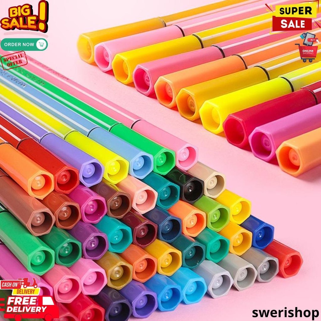 

Aimilo Spidol Warna Warni 1 Set Hexagonal Watercolor Marker Pen 12/24 Warna D Promo Puncak