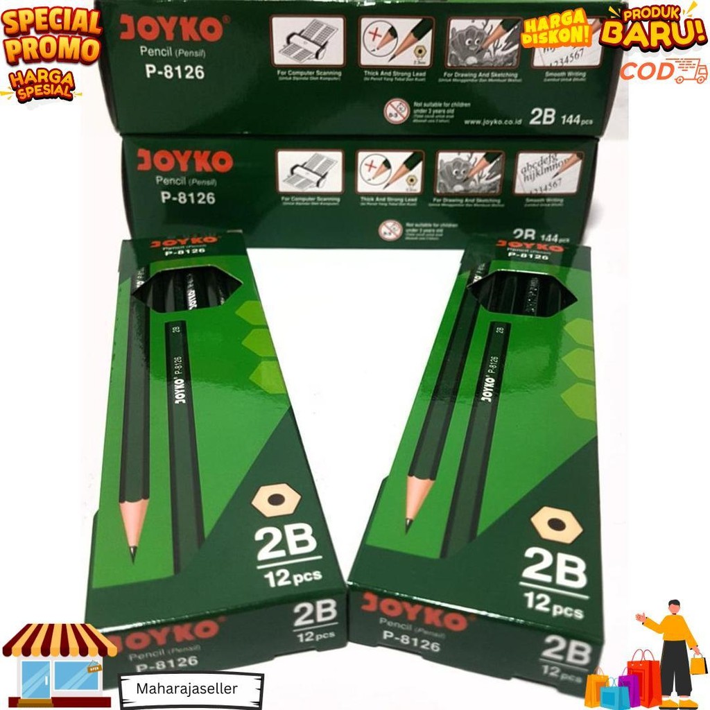 

Harga Grosir (1Kotak /12Pcs ) Pensil 2B Joyko P-8126 / P-8127 D Terlaris