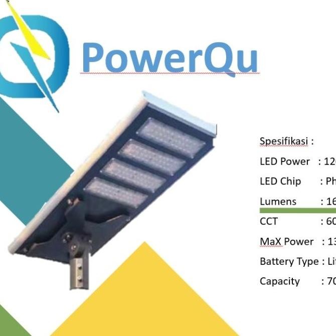 Murah Pjuts All In One Lampu Jalan Tenaga Surya Ic-Teen 120 Watt