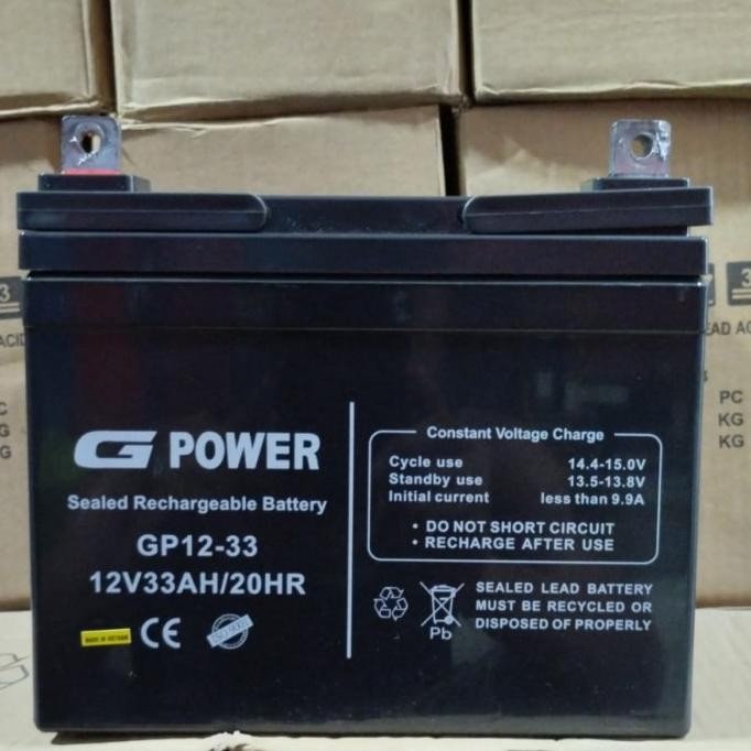 Murah Battery Vrla G Power 12V 33Ah New