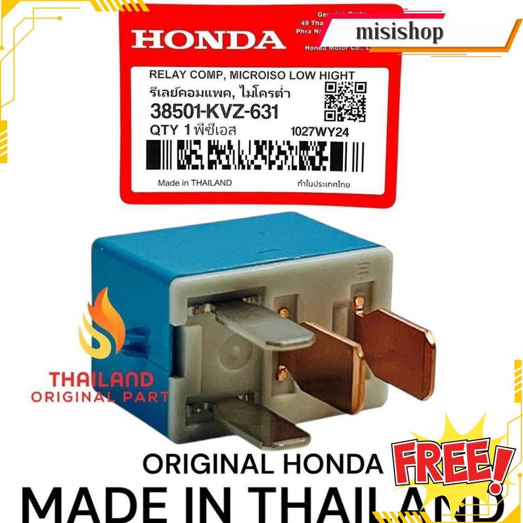 Relay Kaki 4 Beat Fi / Beat Esp / Scoopy Esp / Vario 125 / Vario 150 Kvz Honda Thailand Kd1027 Origi