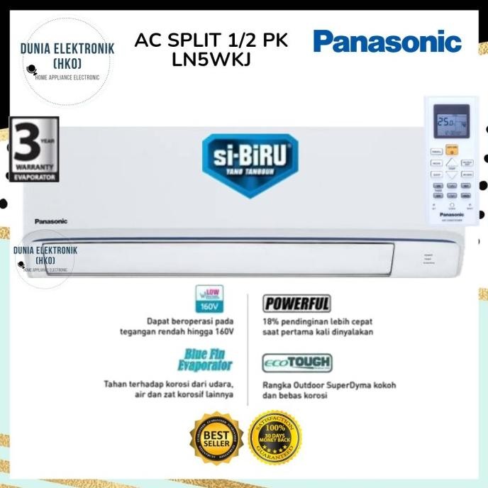 Murah AC Panasonic 1/2 PK CS-LN5WKJ si-BiRU | Panasonic ln5wkj 5wkj SIBIRU Non COD