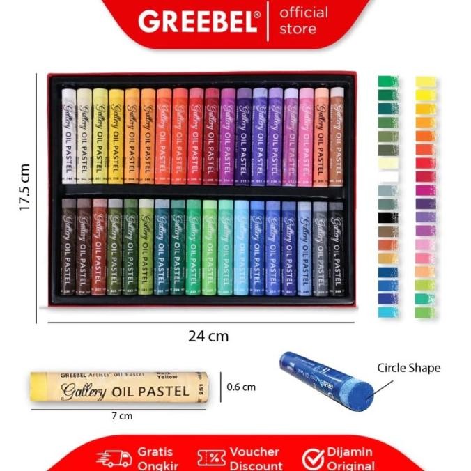 

Baru Greebel Artist Oil Pastel Crayon 36C / Crayon Greebel 36 Warna Premium