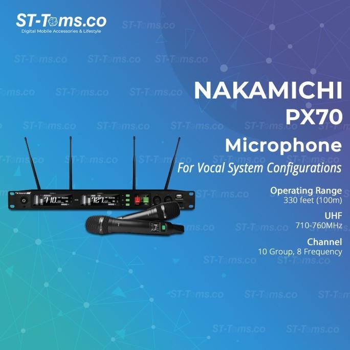 Promo Nakamichi Px70 / Px 70 Professional Wireless Microphone With Receiver