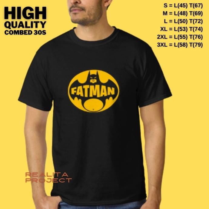 New Tshirt Kaos Combed 30S Big Size Xxxl Kaos Fatman Nexcolony Nex Carlos