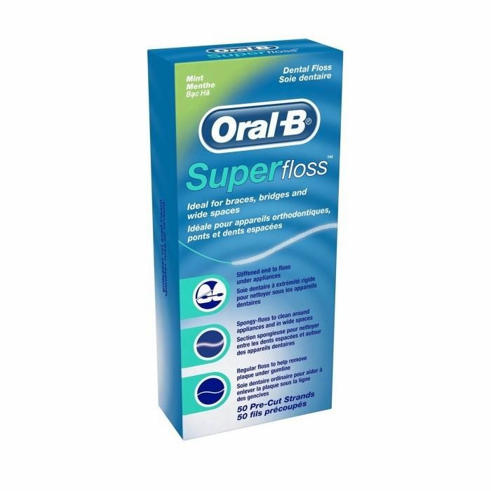 oral b super floss dental floss 50s