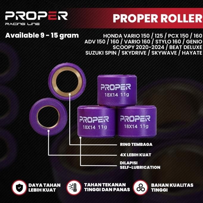 ready  ROLLER PROPER RACING LINE ADV PCX VARIO 125 150 160 STYLO GENIO BEAT DELUXE SCOOPY PRESTIGE 2