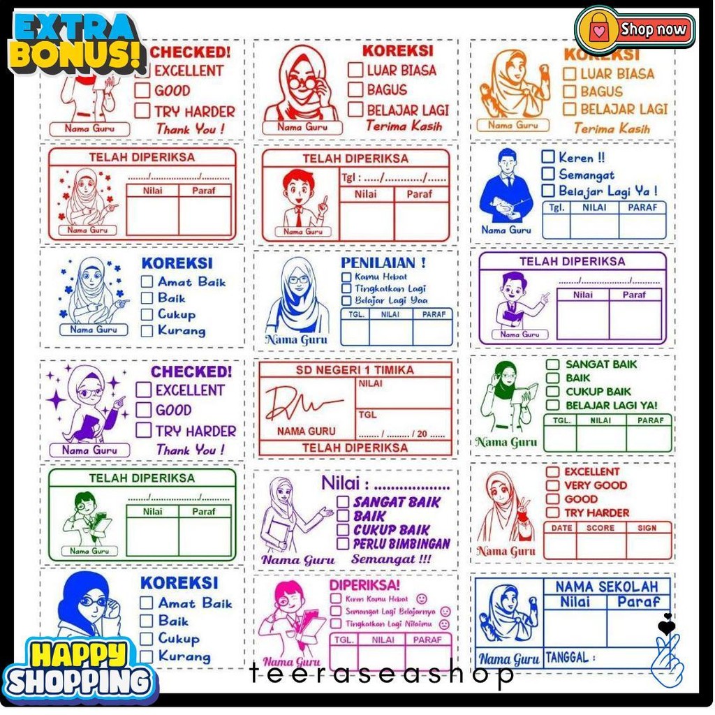 

Stempel Nilai Guru / Penilaian / Koreksi / Checked Flash Sale! Diskon Hingga 70%