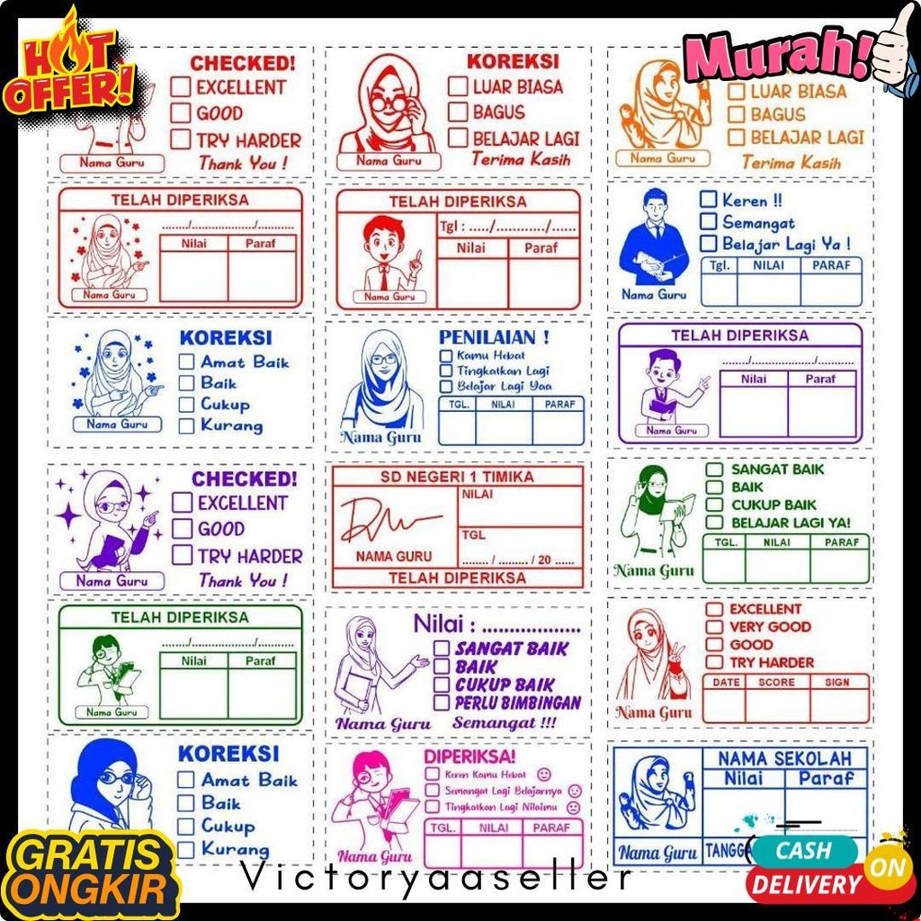 

Stempel Nilai Guru / Penilaian / Koreksi / Checked Terlaris! Produk Ini Banyak Dicari