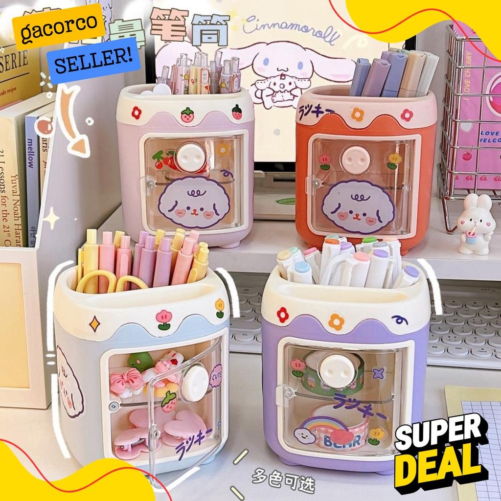 

Modis Multifungsi 2-Tier Laci Kotak Penyimpanan/Multifungsi Lucu Tempat Pena/Kantor Desktop Penyimpanan Pena Case St145 Flash Sale! Diskon Hingga 70%