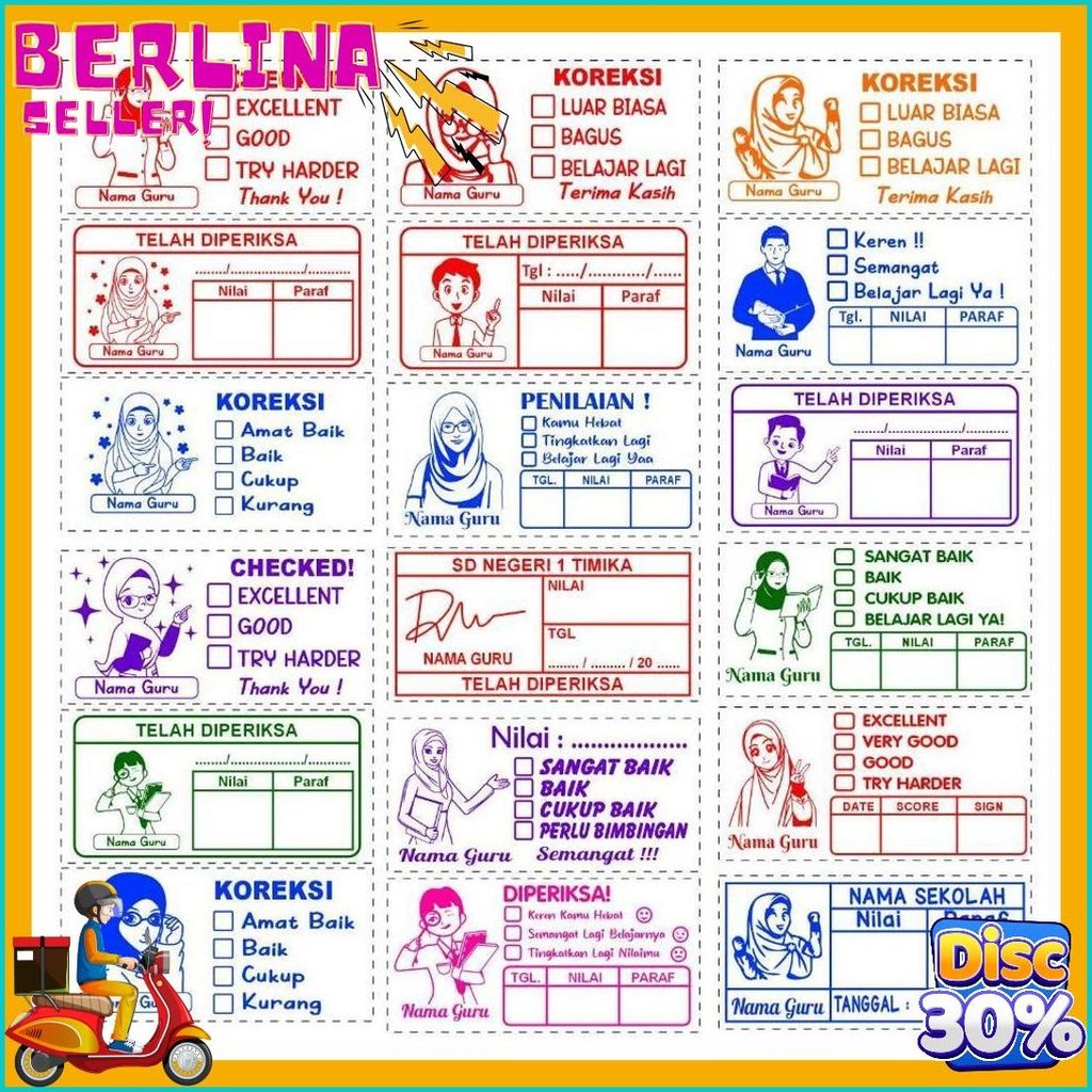 

Stempel Nilai Guru / Penilaian / Koreksi / Checked Terlaris! Produk Ini Banyak Dicari