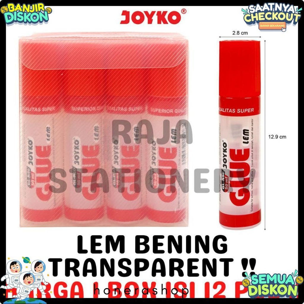 

Joyko Transparent Glue 50Ml Lem Cair Bening Joyko Prakarya Anak Gl-R50 Gl-A50 [12Pcs] Diskon Setengah Harga