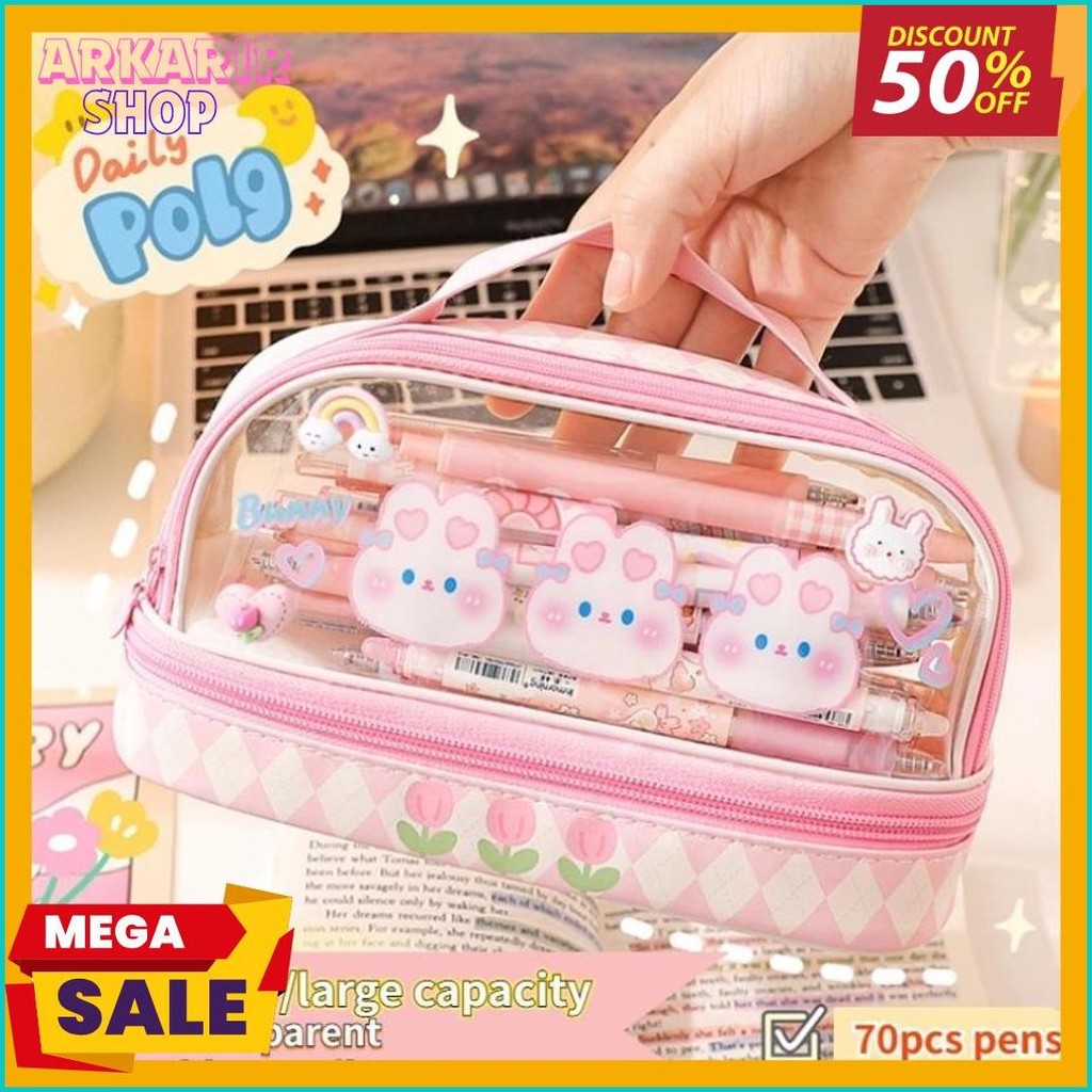 

Kartun Baru Kapasitas Pen Bag Storage Bag Untuk Mahasiswa Sma Junior Portable Cute Simple Stationery Box Diskon Setengah Harga