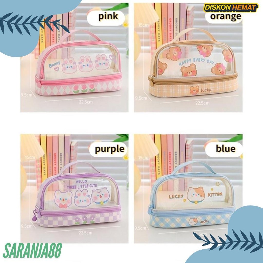 

Kartun Baru Kapasitas Pen Bag Storage Bag Untuk Mahasiswa Sma Junior Portable Cute Simple Stationery Box Diskon