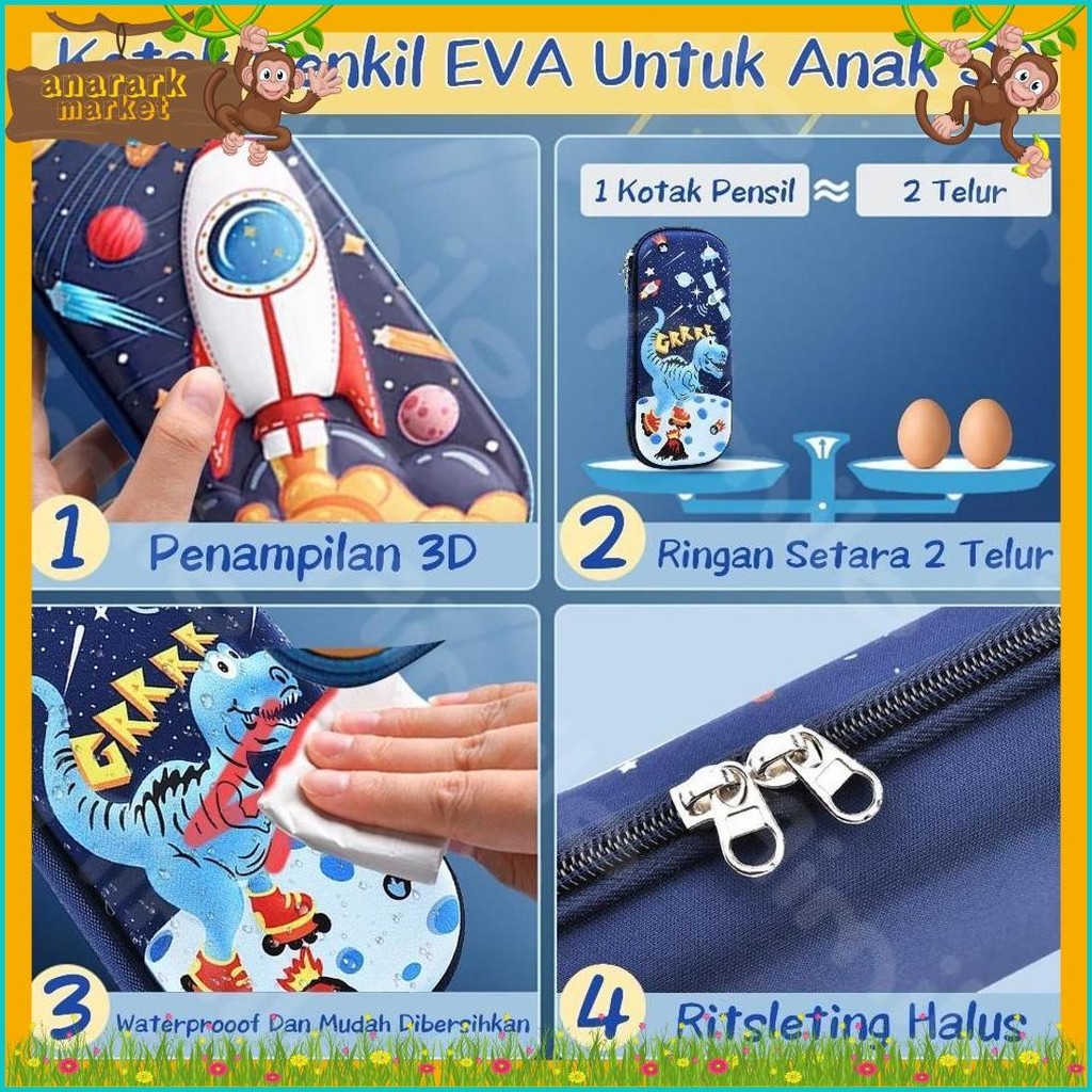 

Hoptech- Aimilo Tempat Pensil 3D Anak Kartun Stationery Kotak Pensil Alat Tulis Perlengkapan Sekolah Terlaris! Produk Ini Banyak Dicari