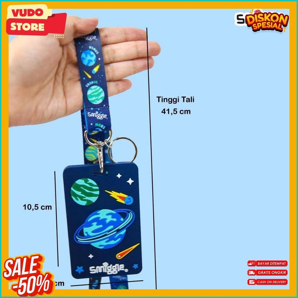 

Smiggle Bag Tag Card Holder Dengan Tali Lanyard Diskon Setengah Harga