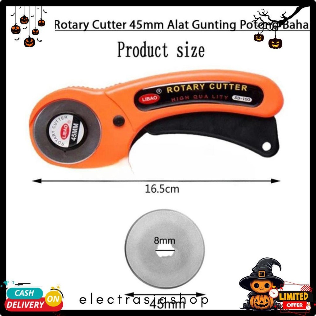 

Rotary Cutter 45Mm / Refill Cutter/ Alat Gunting Potong Bahan Kain Alat Potong Diskon Setengah Harga