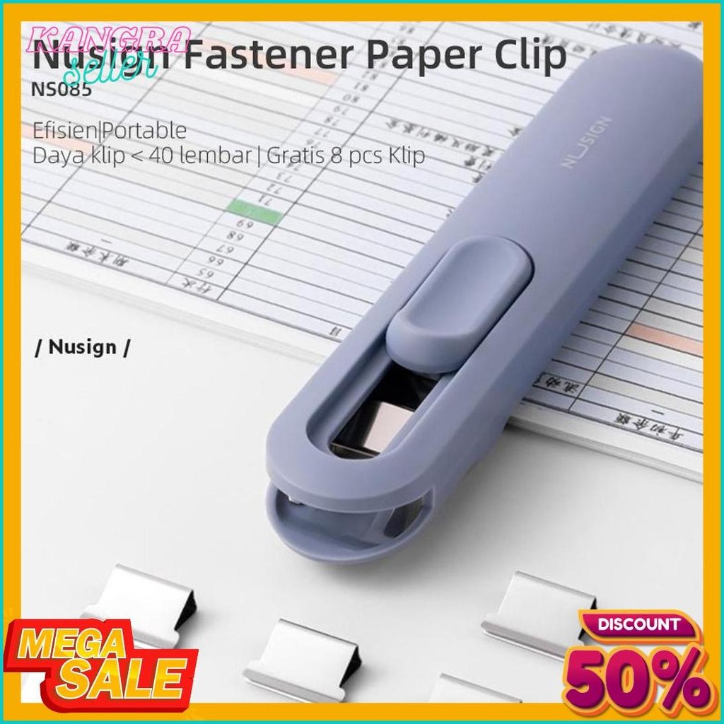 

Nusign Fastener / Binder Clip / Penjepit Kertas Otomatis Gratis 8 Buah Clip Ns085 Terlaris! Produk Ini Banyak Dicari