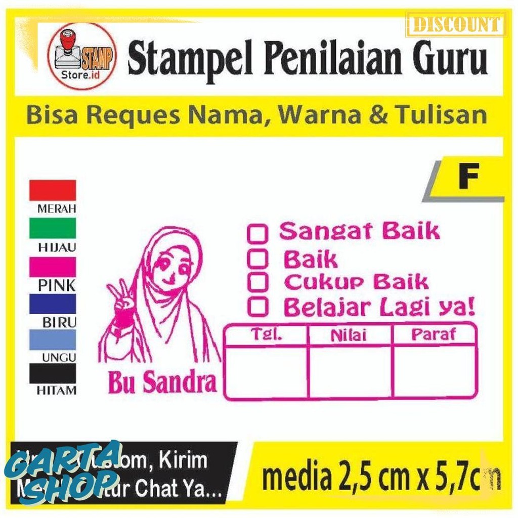 

Stempel Penilaian/Ganti Nama, Gambar Dan Warna/Cap Guru/Stampelbuguru Terlengkap Dan Termurah