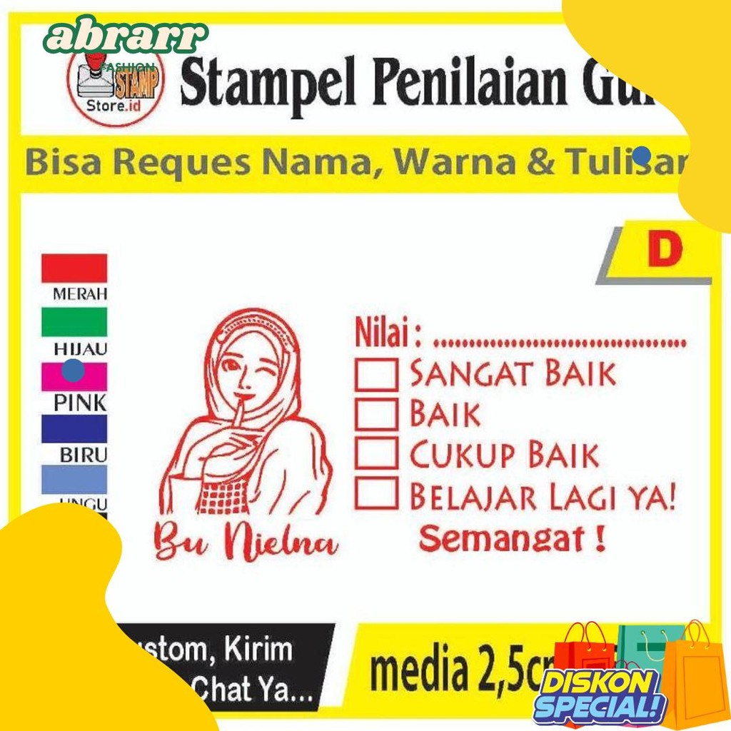 

Stempel Penilaian/Ganti Nama, Gambar Dan Warna/Cap Guru/Stampelbuguru Diskon