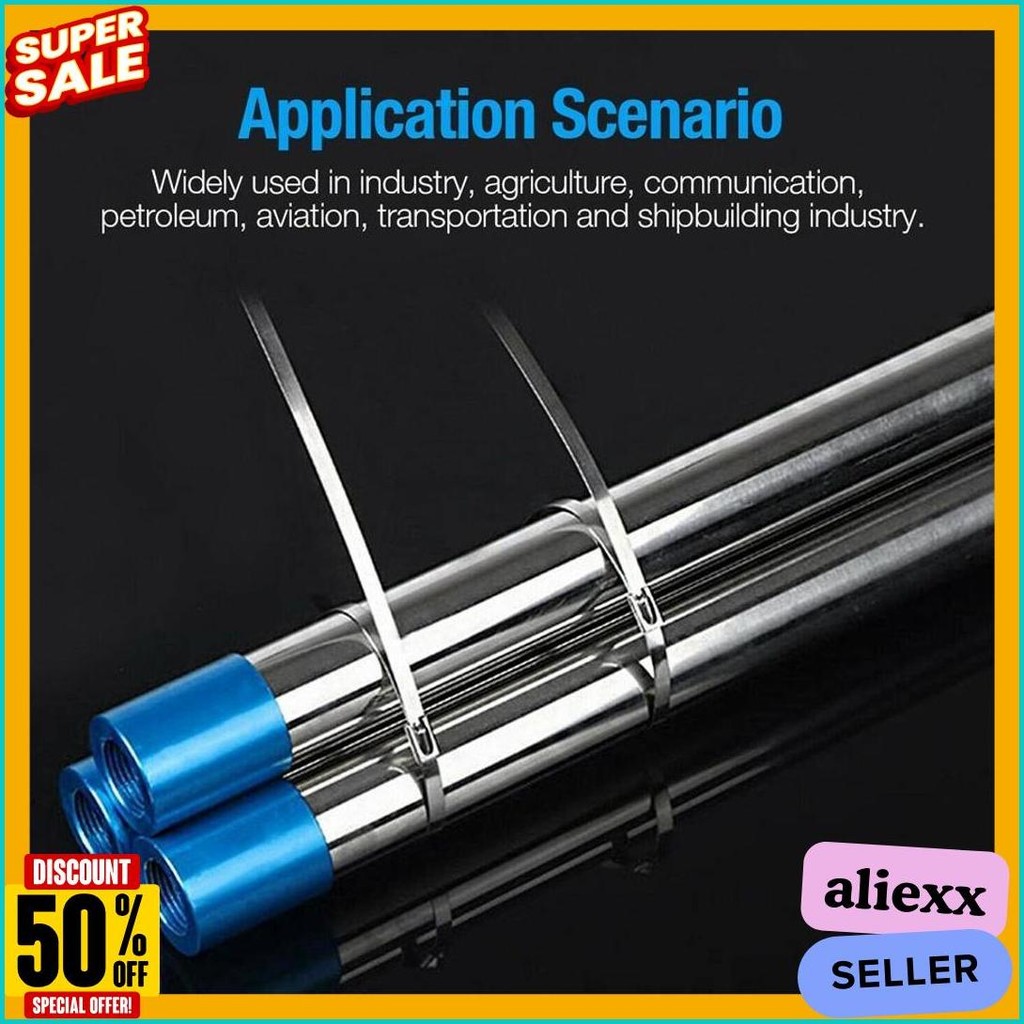 

50Pcs 15/20/30Cm Kabel Ties Stainless Steel Cable Ties Kabel Tis Steel 304 Diskon Setengah Harga