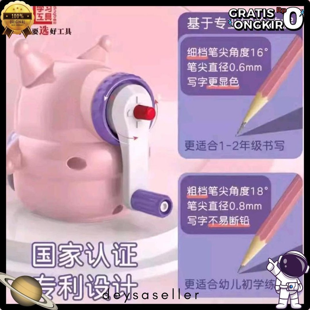 

Serutan Pencil Kuromi/ Rautan Kuromi/ Rautan Pensil/ Shapener Kuromi/ Serutan Pensil Putar Diskon Setengah Harga