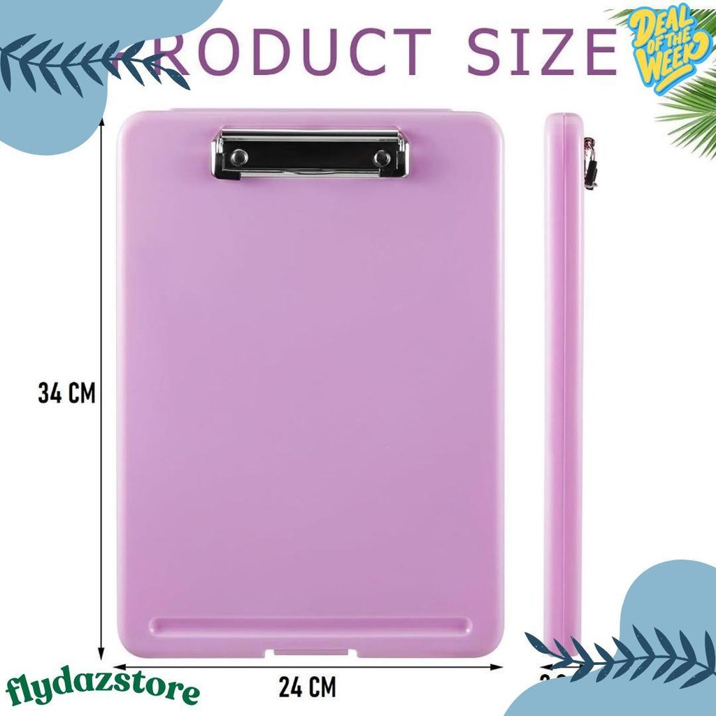 

Clipboard + Storage Alas Papan Ujian / Papan Jalan 2In1 / Clipboard 2 In 1 / Clip Board A4 Diskon