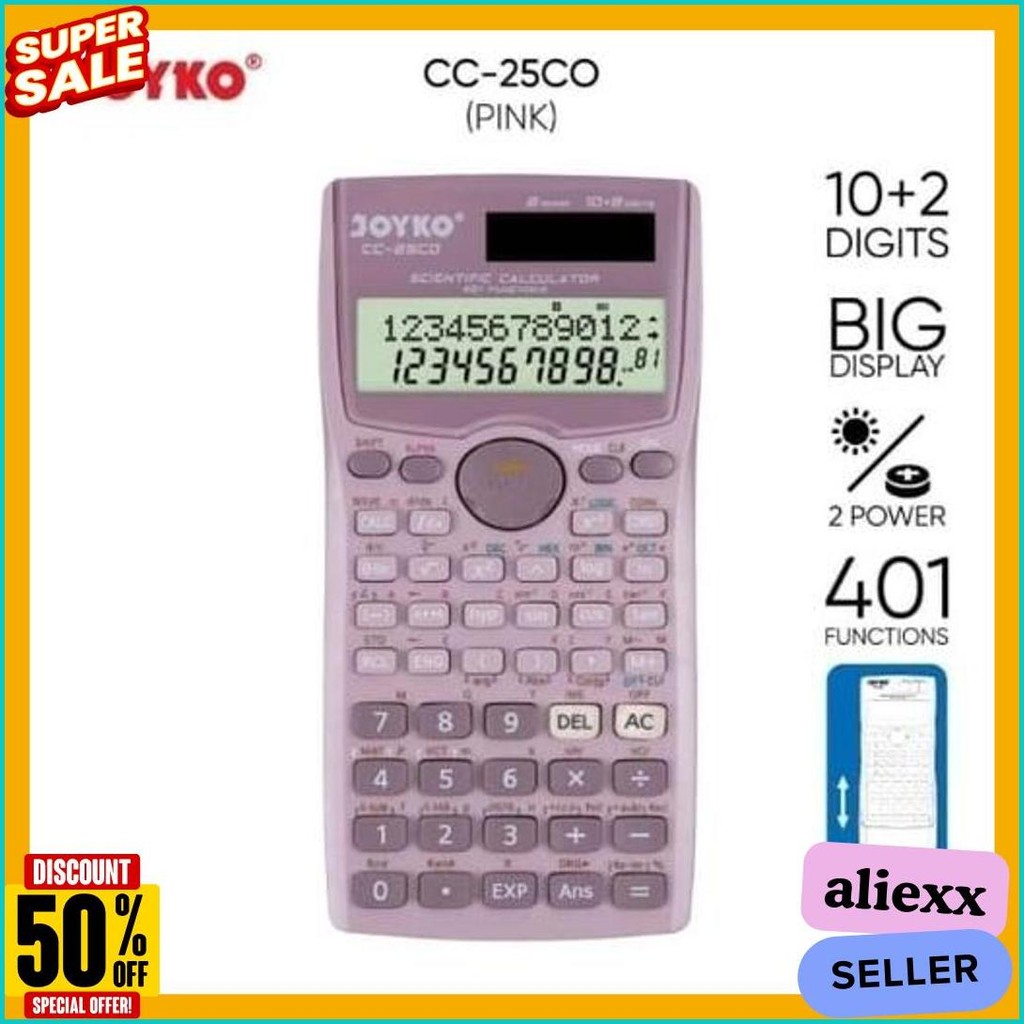 

Joyko Cc-25Co ~ Kalkulator Sekolah Scientific Calculator Color Cc25Co Kuliah Flash Sale! Diskon Hingga 70%