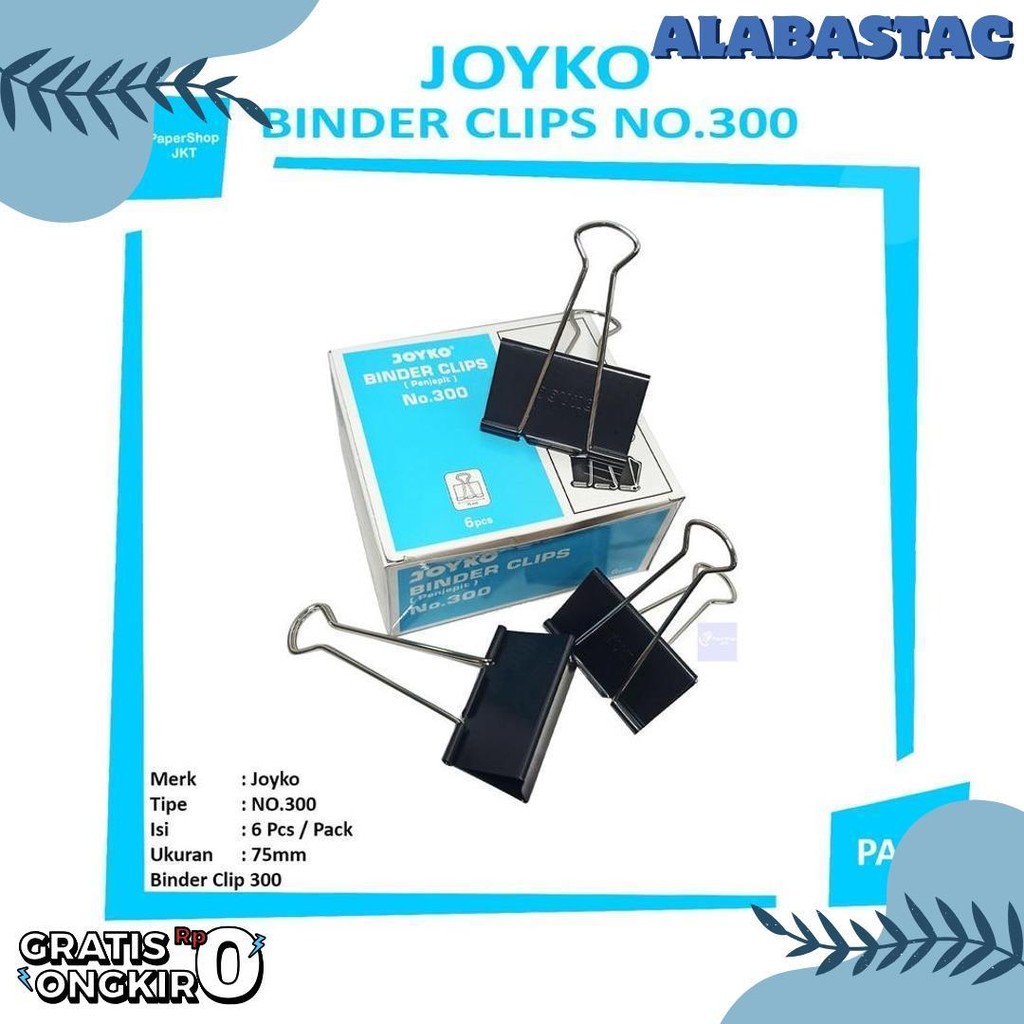

Joyko - Binder Clip No.300 - Penjepit Kertas - Pack Flash Sale! Diskon Hingga 70%