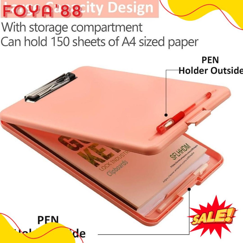 

Clipboard + Storage Alas Papan Ujian / Papan Jalan 2In1 / Clipboard 2 In 1 / Clip Board A4 Terlengkap Dan Termurah